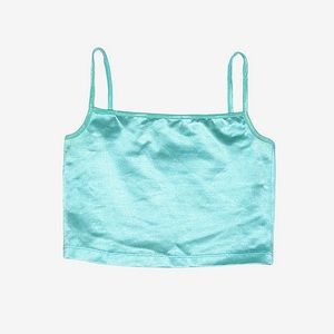 AA 🧚🏻 RARE disco crop cami/tank mint/menthe Sz S